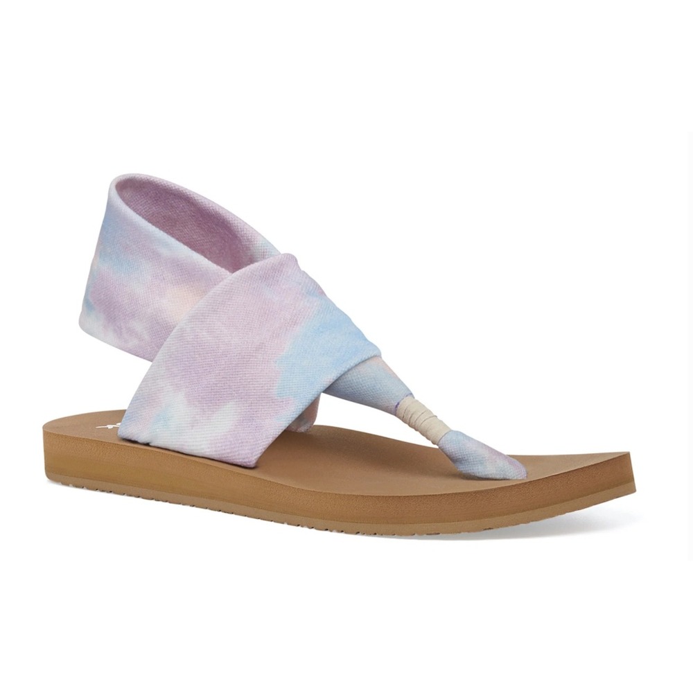 Sanuk Women's‎ Sling Sandal Sorbet Tie Die Size 9 Summer Slide Cushioned Comfort